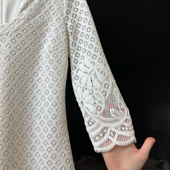 Lilly Pulitzer White 3/4 length Sleeve Lace Dress - Picture 2 of 3